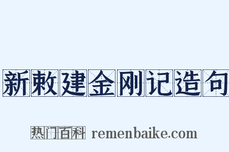 新敕建金刚记造句是什么意思的图片